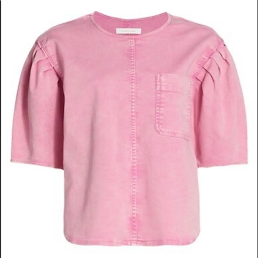 See by Chloe Puff Sleeve Denim Top